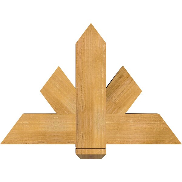 Ekena Millwork Kennewick Rough Sawn Timber Gable Bracket, Western Red Cedar, 36"W x 24"H x 4"D x 6"F, 16/12 Pitch GBW036X24X0406KEN00RWR - main